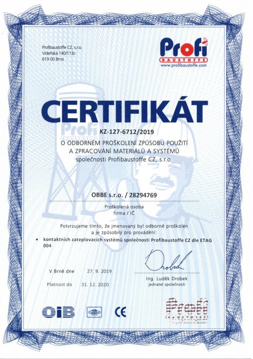 Certifikát cerfifikat-profi